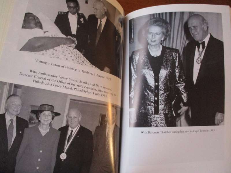 SIGNED. FW DE KLERK THE AUTOBIOGRAPHY  THE LAST TREK A NEW BEGINNING