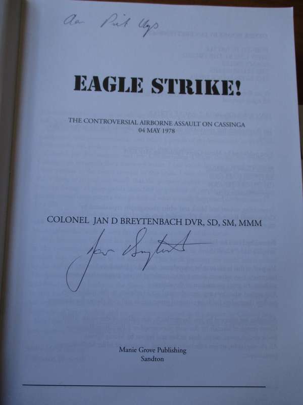 SIGNED. EAGLE STRIKE  Col. Jan Breytenbach