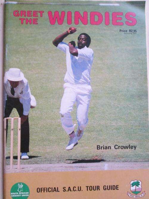 Greet the Windies 1983/84. Brian Cowley. Official S.A.C.U. Tour Guide
