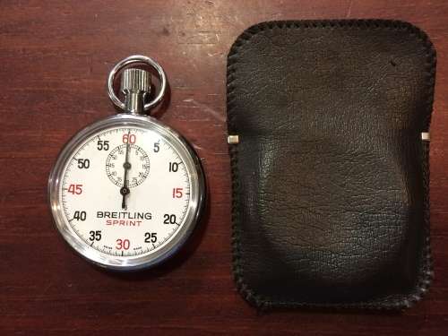BREITLING SPRINT STOPWATCH IN LEATHER POUCH