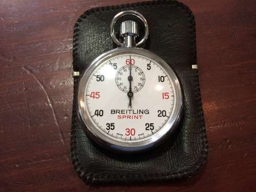 BREITLING SPRINT STOPWATCH IN LEATHER POUCH