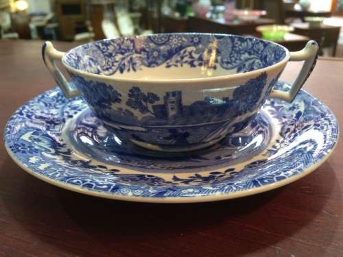 COPELAND SPODE'S 'ITALIAN' SOUP CUP AND SAUCER