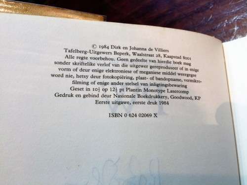 PW - DIRK EN JOHANNA DE VILLIERS (SIGNED BY PW BOTHA) plus  programme for Mr Botha's memorial
