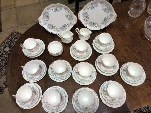 ROYAL ALBERT 'SILVER MAPLE' TEA SET