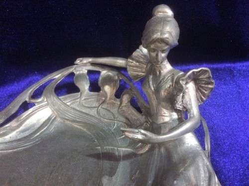 FRENCH ART NOUVEAU ETAIN PEWTER TRAY
