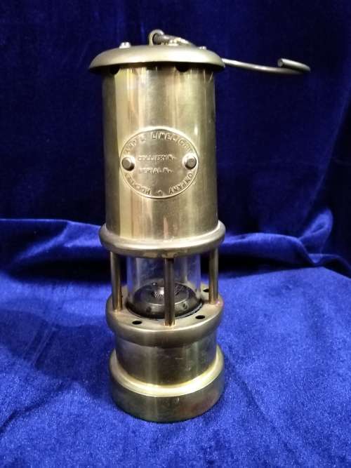 BRASS 'DAVY' COALMINERS' LAMP