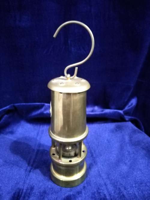 BRASS 'DAVY' COALMINERS' LAMP