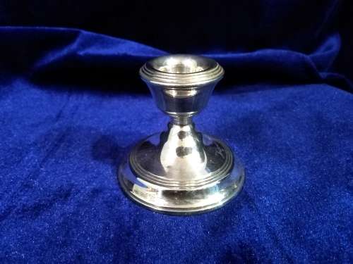 SINGLE STERLING SILVER CANDLESTICK B'HAM 1964