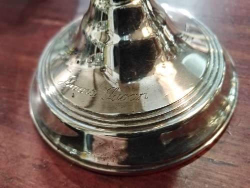 SINGLE STERLING SILVER CANDLESTICK B'HAM 1964