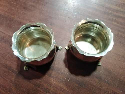 PAIR STERLING SILVER SALTS B'HAM 1916