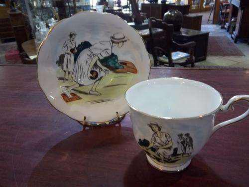 ROYAL ALBERT 'LAWN BOWLS' CUP AND SAUCER