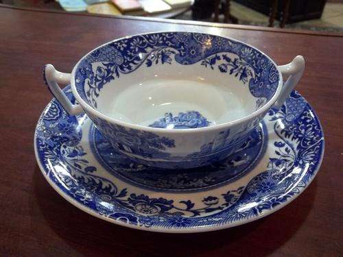 SPODE 'ITALIAN' SOUP CUP AND SAUCER