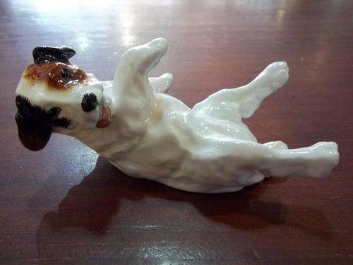 SCARCE ROYAL DOULTON `TERRIER ON IT`S BACK` FIGURINE. HN 1098