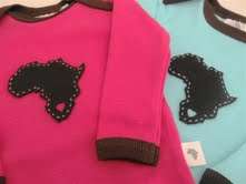 STUNNING Long Sleeved AFRICA Baby Grower - Long Sleeved in PINK / AQUA 0 -12 MTHS AVAILABLE