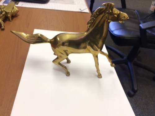 Vintage Solid Brass Horse