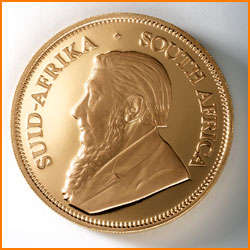 1990 Kruger Rand 22 Carat Gold Coin.Solid Gold Bullion. Preservation Slab Included