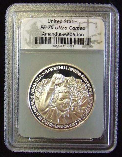 Proof 70 Nelson Mandela Medallion ... The Highest Grade You Can Get