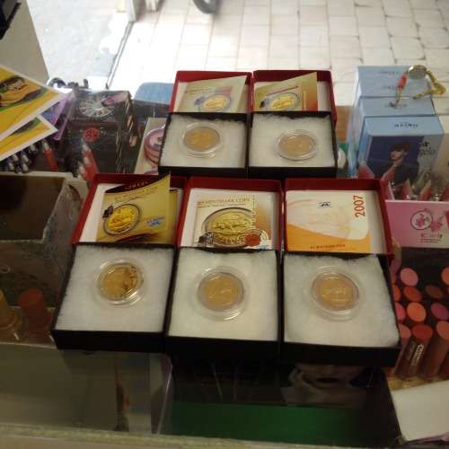 5 x oom paul R5 proof coins