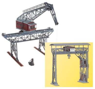 Faller 120163 HO scale gantry crane and 2 X Kibri HO 39316 overhead cranes - 1:87