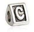 New Letter "C" Charm for Pandora Style/European Bracelet