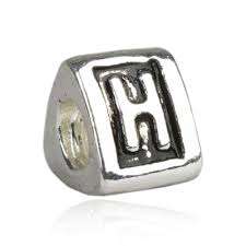 New Letter "H" Charm for Pandora Style/European Bracelet