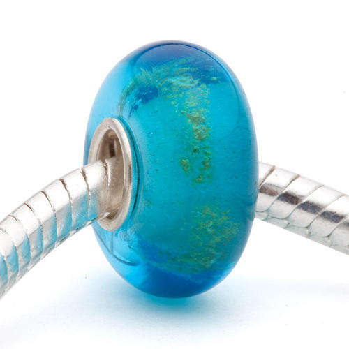 Lampwork glass bead fit Pandora - CORAL