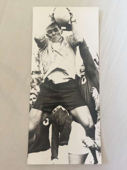 Original Autographed Photo of Springbok Rugby Legend Frik du Preez