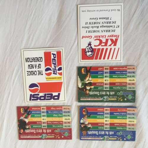 5 Rare Rugby Cards including 3 Hologram cards from 1999 World Cup
