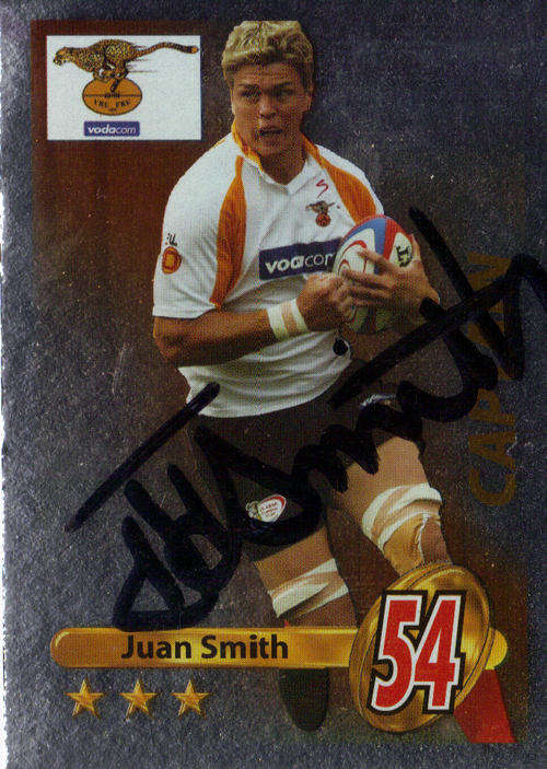 AUTHENTIC JUAN SMITH AUTOGRAPH BIGBALL RUGBY CARD