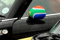 Car Mirror Cover / Sleeve / Wrapz - (SA FLAG)