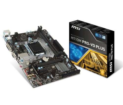 TOP RATED Business/Family/Gaming Intel Motherboard MSI H110M PRO-VD PLUS