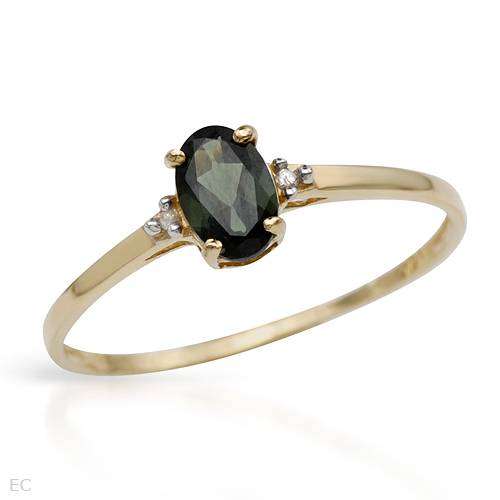 REDUCED!!!! ATTRACTIVE 10K GOLD RING WITH0.50ctw GENIUNE DIAMOND AND CREATED SPINEL SIZE7