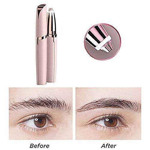 Painless Eyebrow Hair Remover Portable Eyebrow Trimmer Razor Lipstick-Sized Eyebrow Epilator