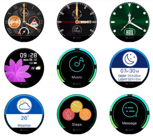 Smart Watch Fashion Heart Rate Blood Pressure Sleep Monitor Weather Forecast-Green
