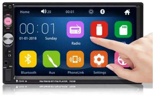 7 Inch Car MP5 Player Stereo Radio FM USB AUX HD bluetooth Touch Screen Support Rear Camera