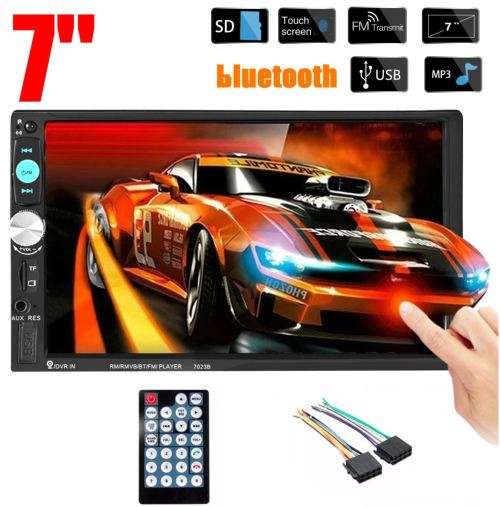 7 Inch Car MP5 Player Stereo Radio FM USB AUX HD bluetooth Touch Screen Support Rear Camera