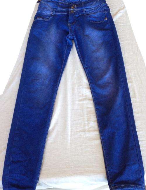 Sale Ladies Blue High Waisted Skinny Jeans Size 34