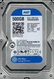 500GB Western Digital Blue 3.5" hard drive, SATA 6gb/s, 7200RPM (BARGAIN!!!)