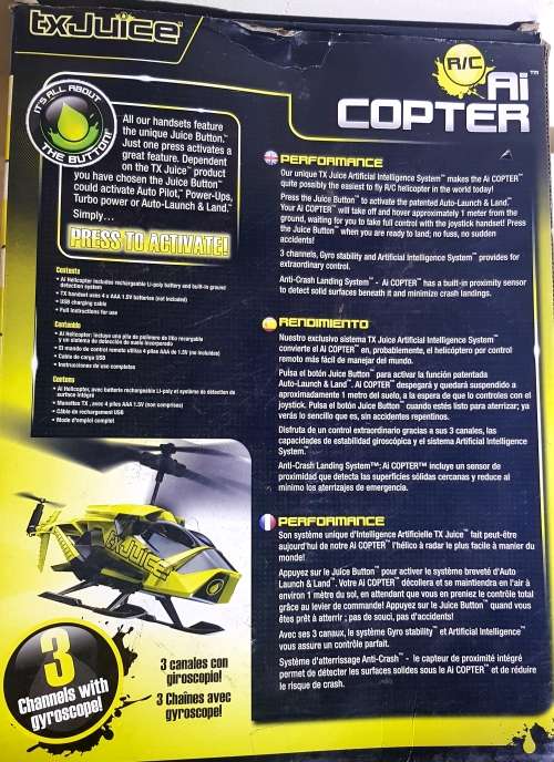 Faulty tx Juice R/C Copter
