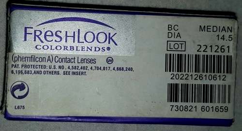 Fresh Look Colorblends Contact Lenses - Brilliant Blue