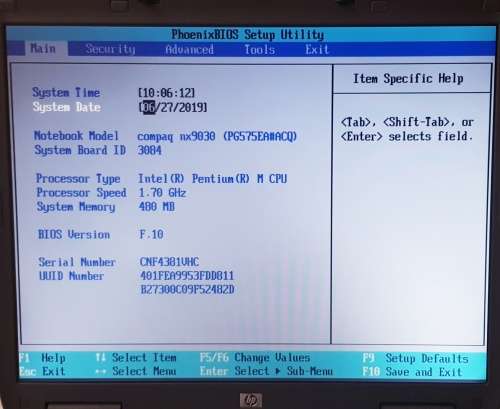 HP Compaq NX9030 Laptop