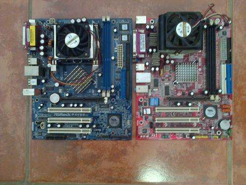 2 X MOTHERBOARDS WITH CPU'S