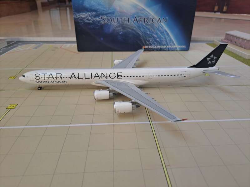 South African Airways (SAA) A340-600 Diecast Model | JC Wings | 1:200 Scale