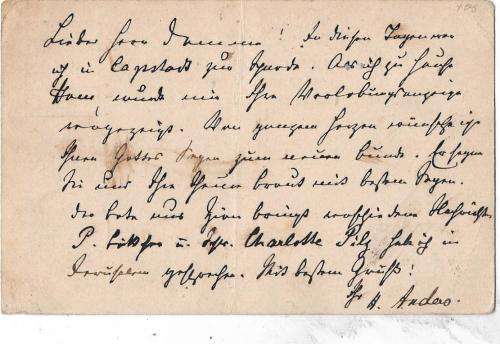 IZELI 1903 postal agent on card -RARE -