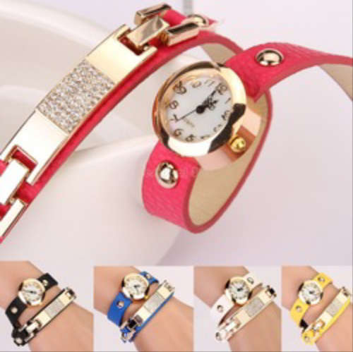 In stock - Elegant Diamante Wrap Watch