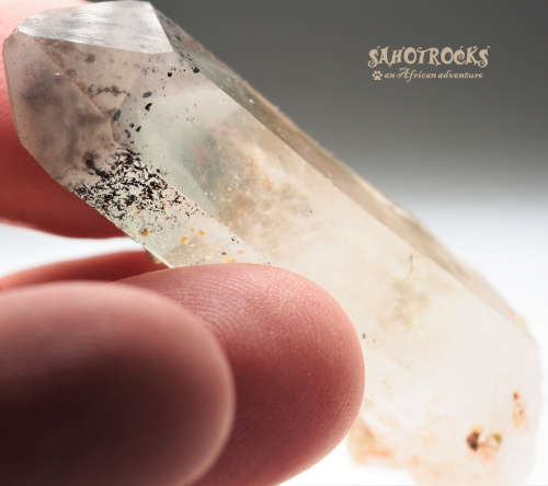 Pixie Quartz, Hematite, Calcite, Artonvilla Mine. Musina, South Africa
