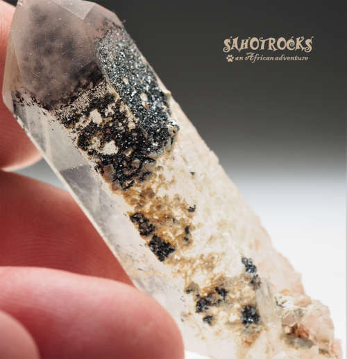 Pixie Quartz, Hematite, Calcite, Artonvilla Mine. Musina, South Africa