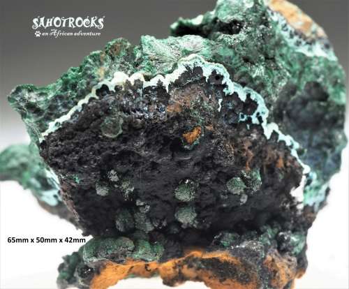 Chrysocolla Malachite Libethenite Heterogenite, Katanga Copper Crescent, Congo DRC