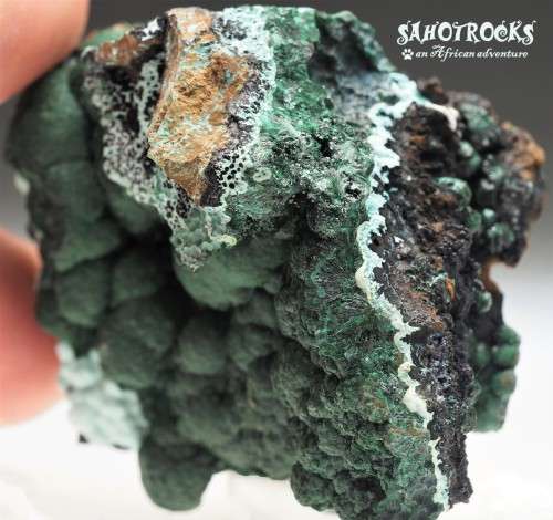 Chrysocolla Malachite Libethenite Heterogenite, Katanga Copper Crescent, Congo DRC