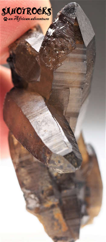 Lemurian Atlantean Quartz Crystal, Goethite, K-Feldspar - Erongo, Namibia